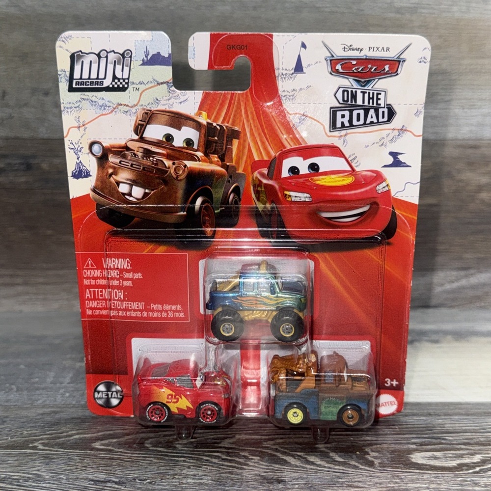 Disney Pixar Cars On The Road IVY Lightning McQueen MATER - 3 Mini Racers - New